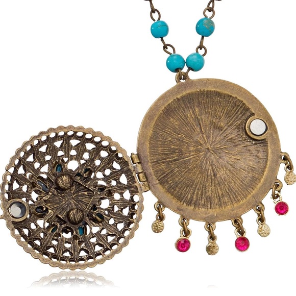Betsey Johnson Turqs and Caicos Filigree Locket Necklace - Picture 3 of 3